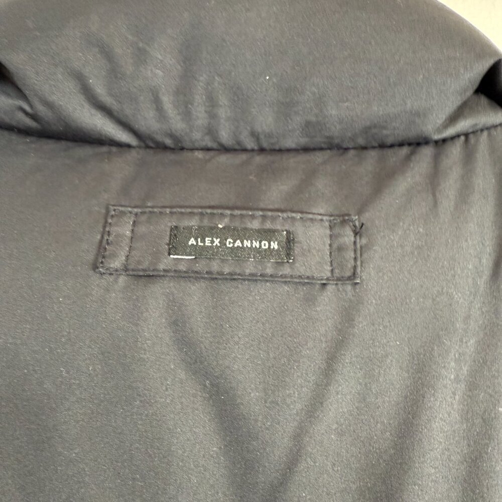 Alex Cannon Down Waterfowl Feather Puffer Vest Jacket Men's Large Black Full Zip - Picture 11 of 15